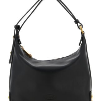 Black Calfskin Shoulder Bag