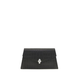 Black Calf Leather Bos Taurus Clutch Bag