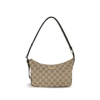 Beige Polyester Shoulder Bag