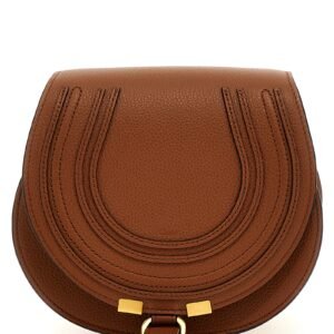 Brown Lamb Leather Crossbody Bag