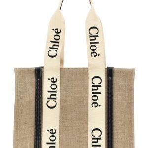 Beige Calfskin Tote Bag