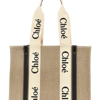 Beige Calfskin Tote Bag
