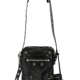 Black Lamb Leather Crossbody Bag