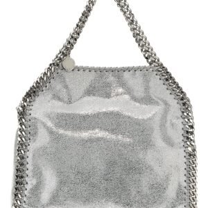 Silver Polyester Handbag