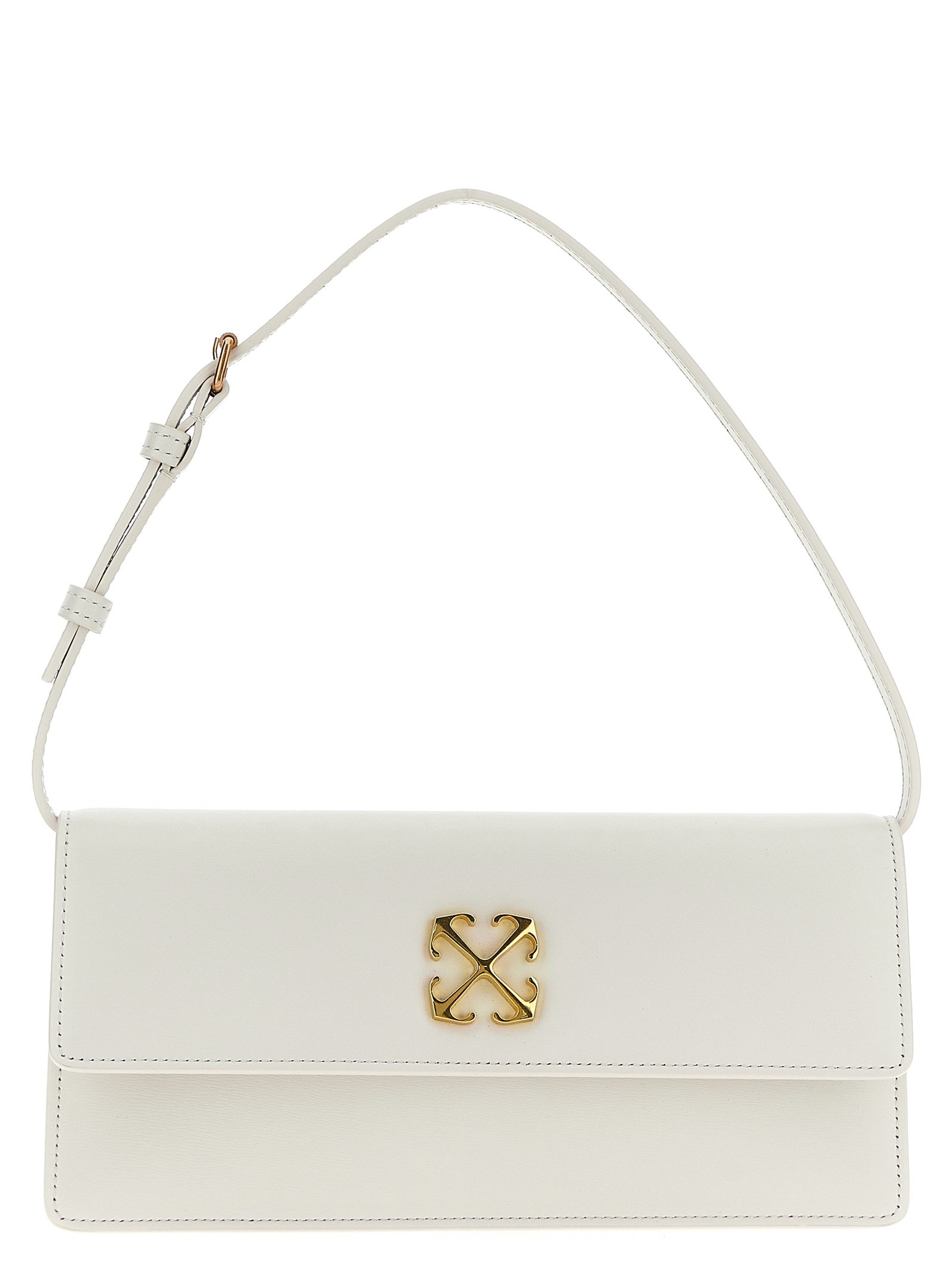White Calfskin Shoulder Bag