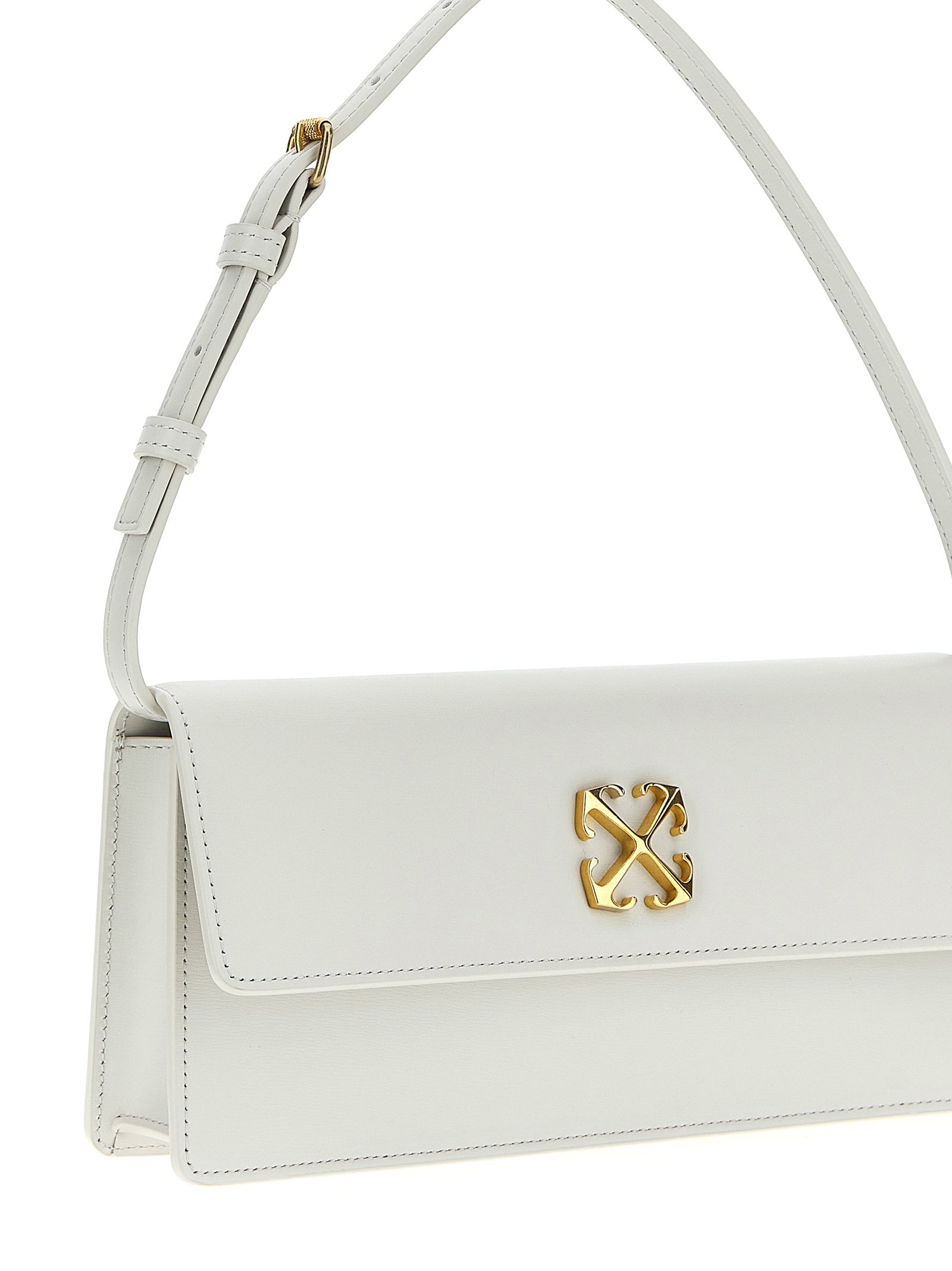 White Calfskin Shoulder Bag - Image 3