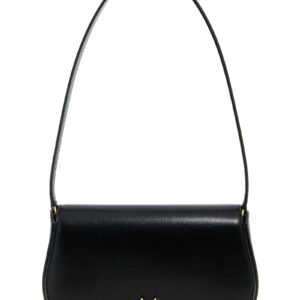 Black Calfskin Shoulder Bag