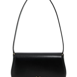 Black Calfskin Shoulder Bag