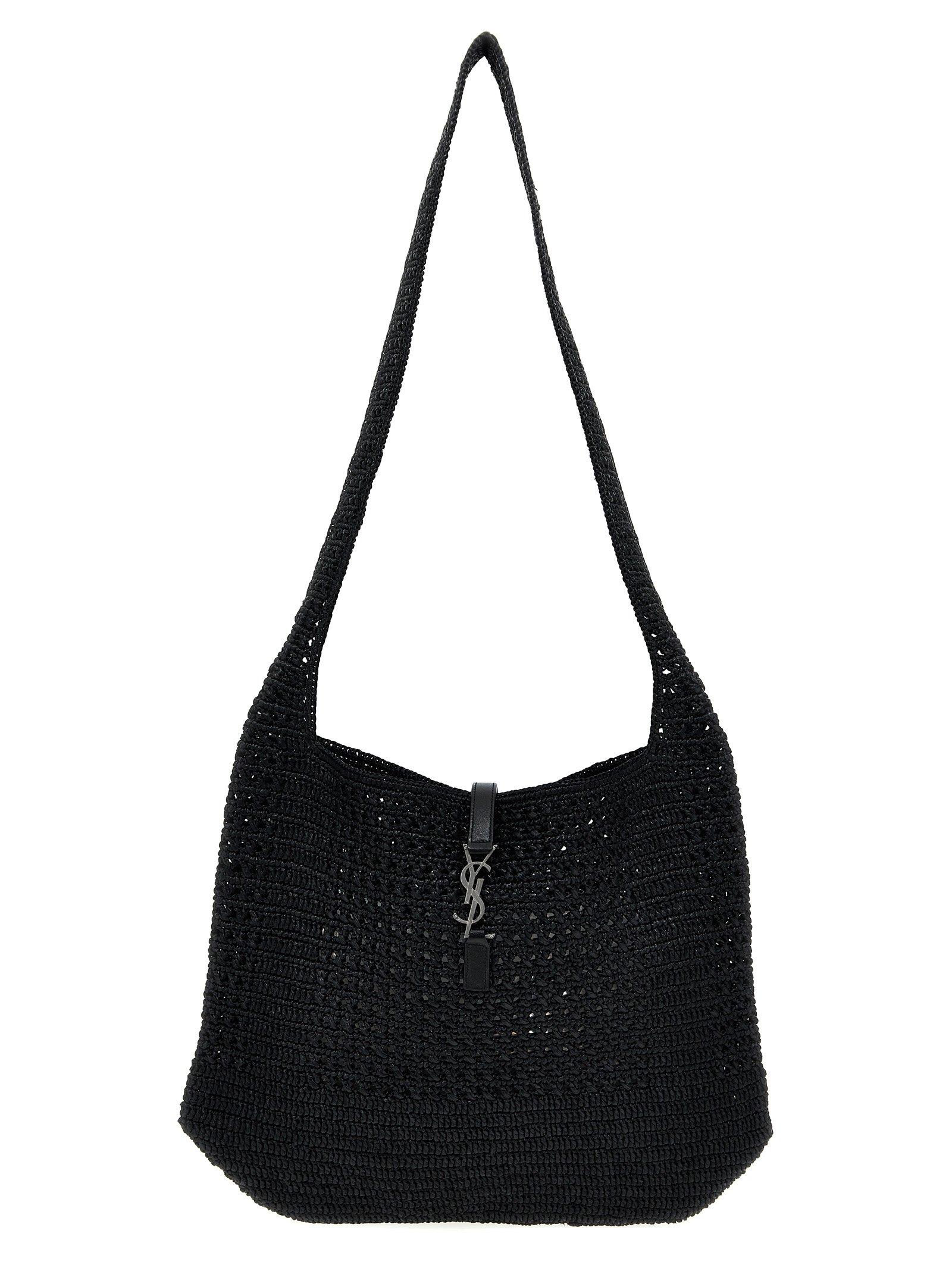 Black Raffia Tote Bag