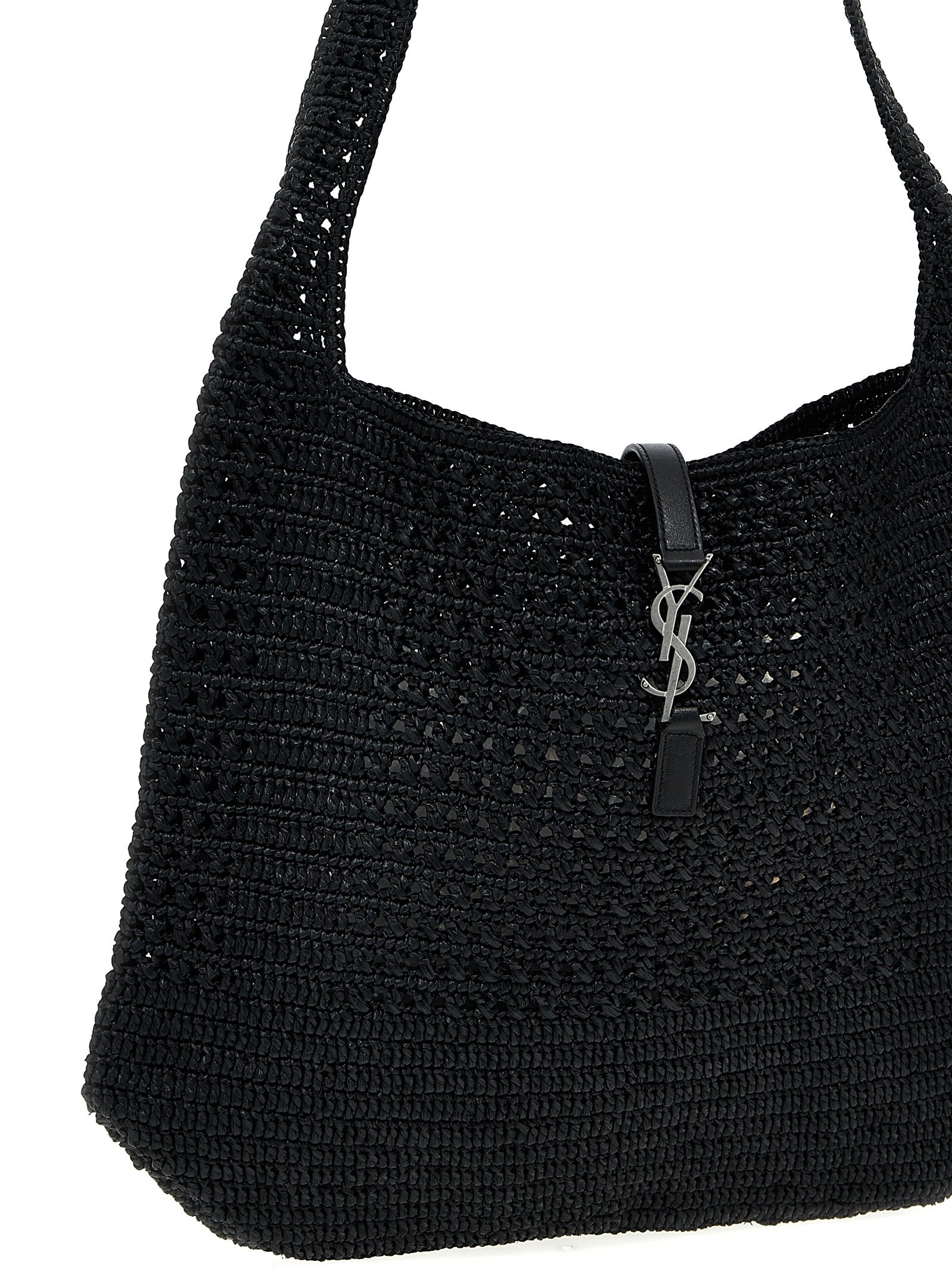 Black Raffia Tote Bag - Image 3
