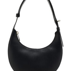 Black Calfskin Shoulder Bag