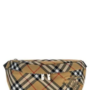 Beige Polyester Crossbody Bag