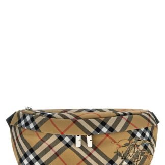 Beige Polyester Crossbody Bag