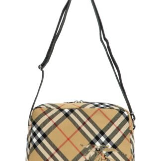 Beige Polyester Crossbody Bag