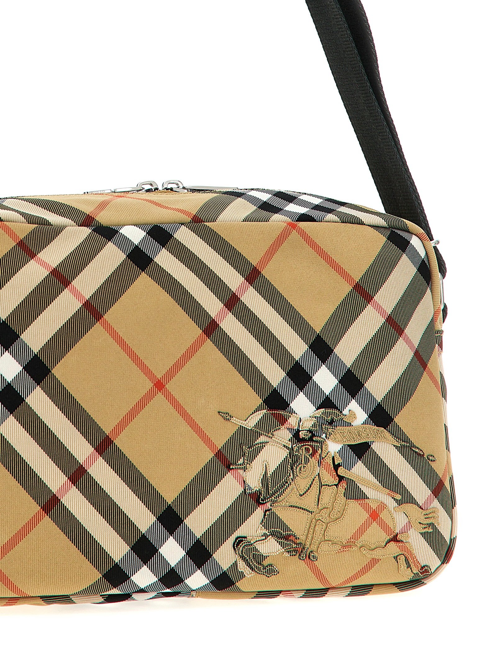 Beige Polyester Crossbody Bag - Image 3