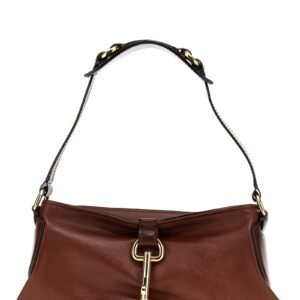 Brown Cotton Shoulder Bag
