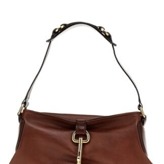 Brown Cotton Shoulder Bag
