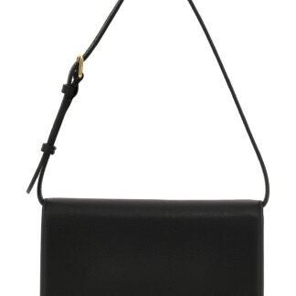 Black Calfskin Shoulder Bag