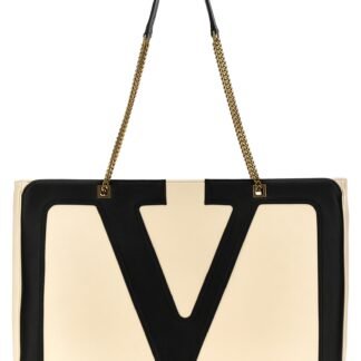 Bicolor Lamb Leather Tote Bag