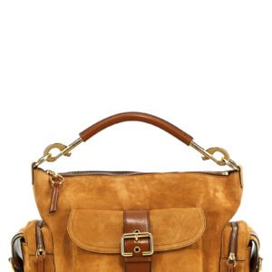 Brown Calfskin Shoulder Bag
