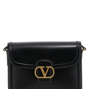 Black Calfskin Shoulder Bag