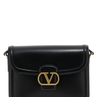 Black Calfskin Shoulder Bag