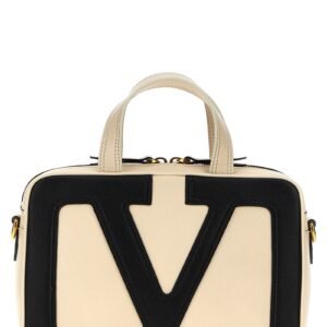 Bicolor Lamb Leather Handbag