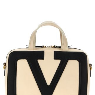 Bicolor Lamb Leather Handbag