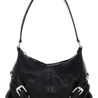 Black Lamb Leather Shoulder Bag