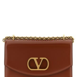 Brown Calfskin Shoulder Bag