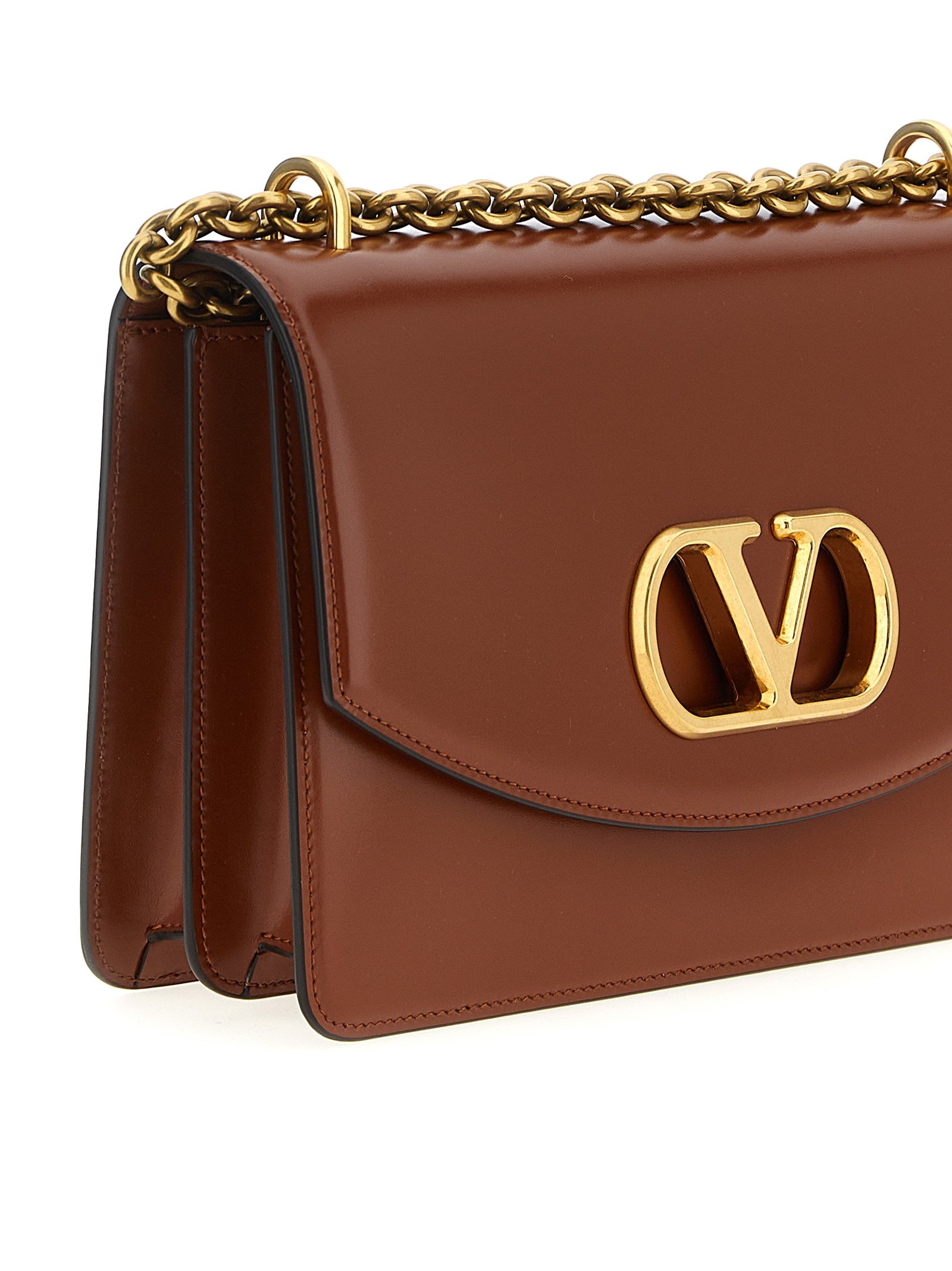 Brown Calfskin Shoulder Bag - Image 3