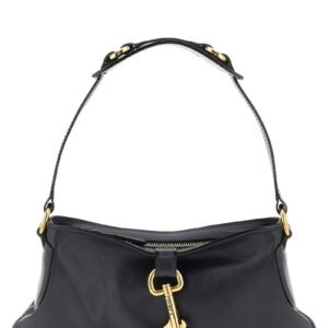 Black Cowhide Shoulder Bag