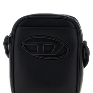 Black Polyethylene Crossbody Bag