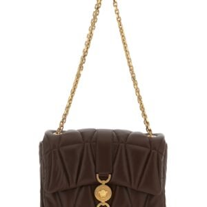 Brown Lamb Leather Shoulder Bag