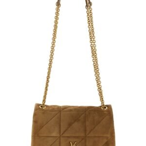 Beige Calfskin Shoulder Bag