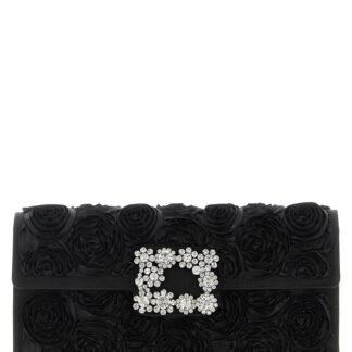 Black Viscose Clutch Bag