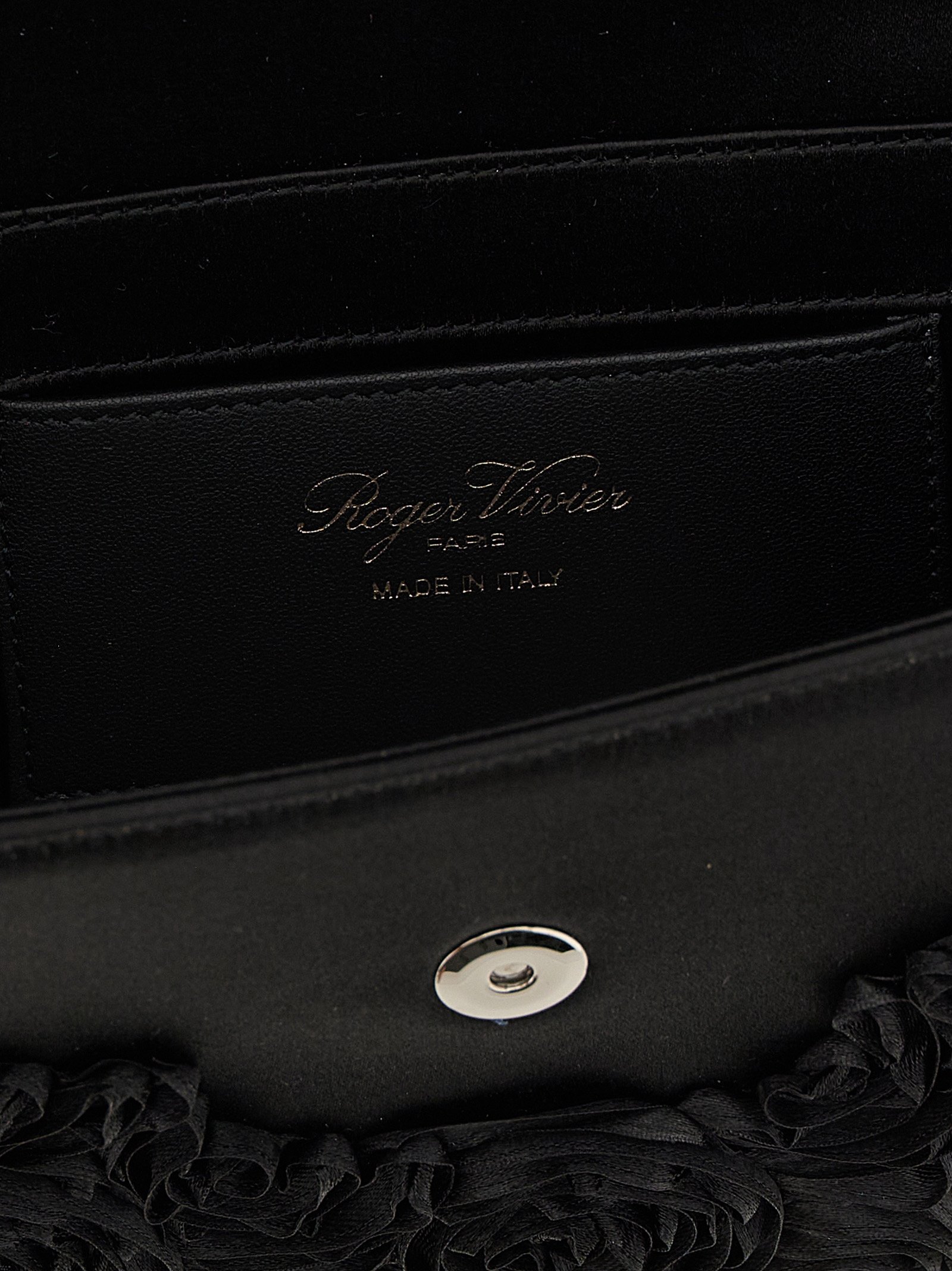 Black Viscose Clutch Bag - Image 4
