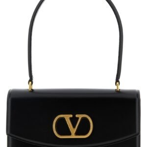 Black Calfskin Shoulder Bag