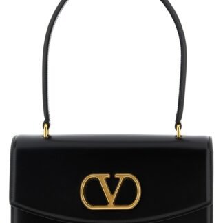 Black Calfskin Shoulder Bag