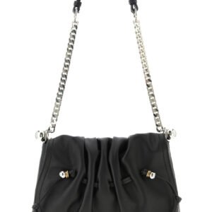 Black Calfskin Shoulder Bag