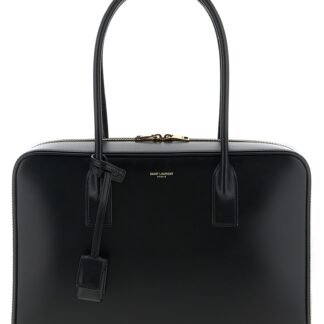 Black Calfskin Shoulder Bag