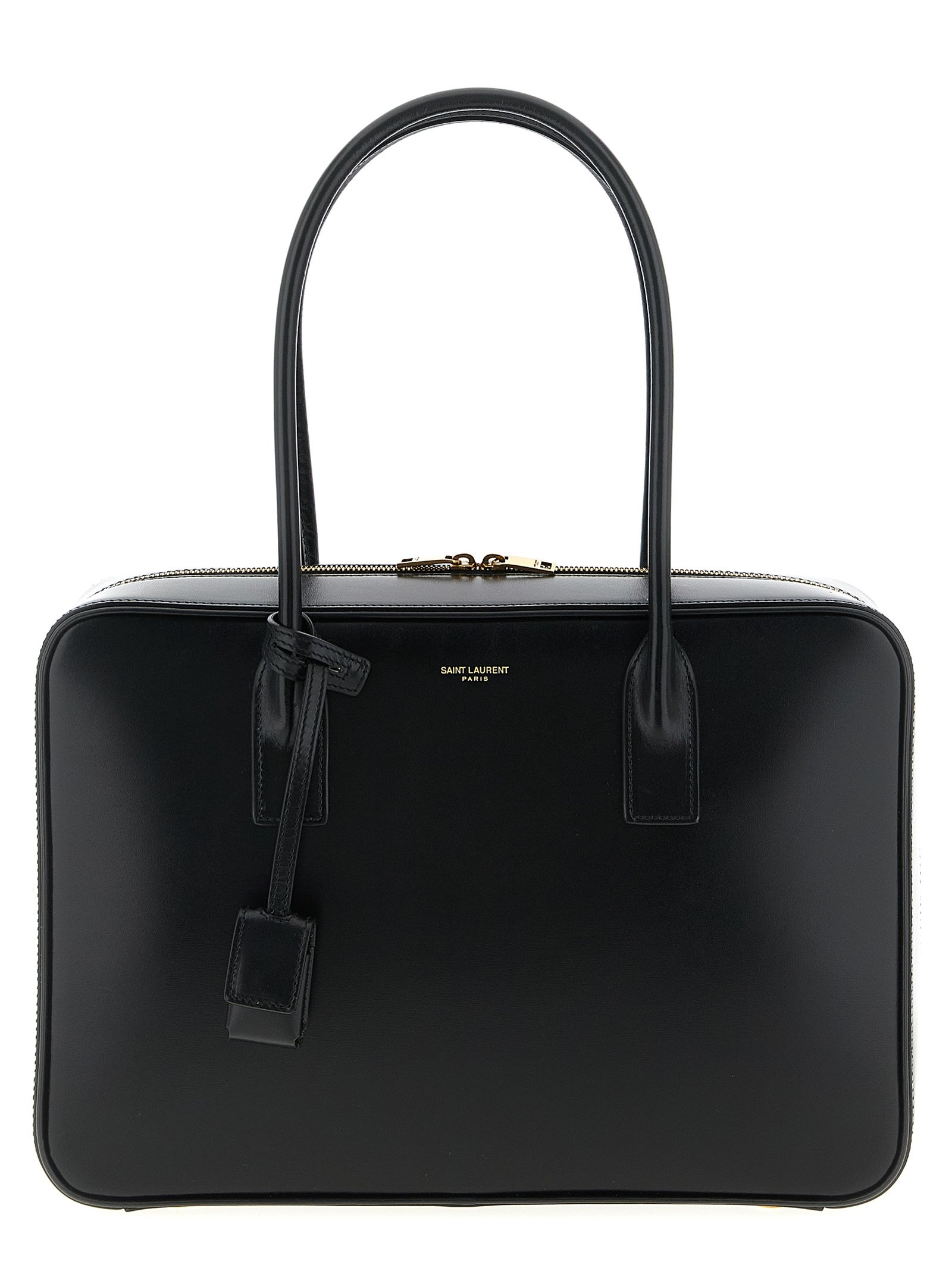 Black Calfskin Shoulder Bag