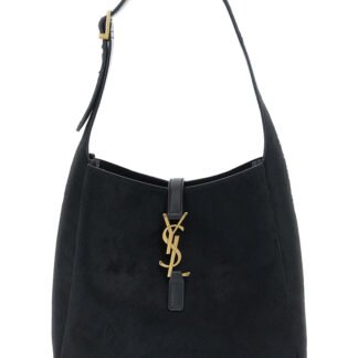 Black Calfskin Shoulder Bag