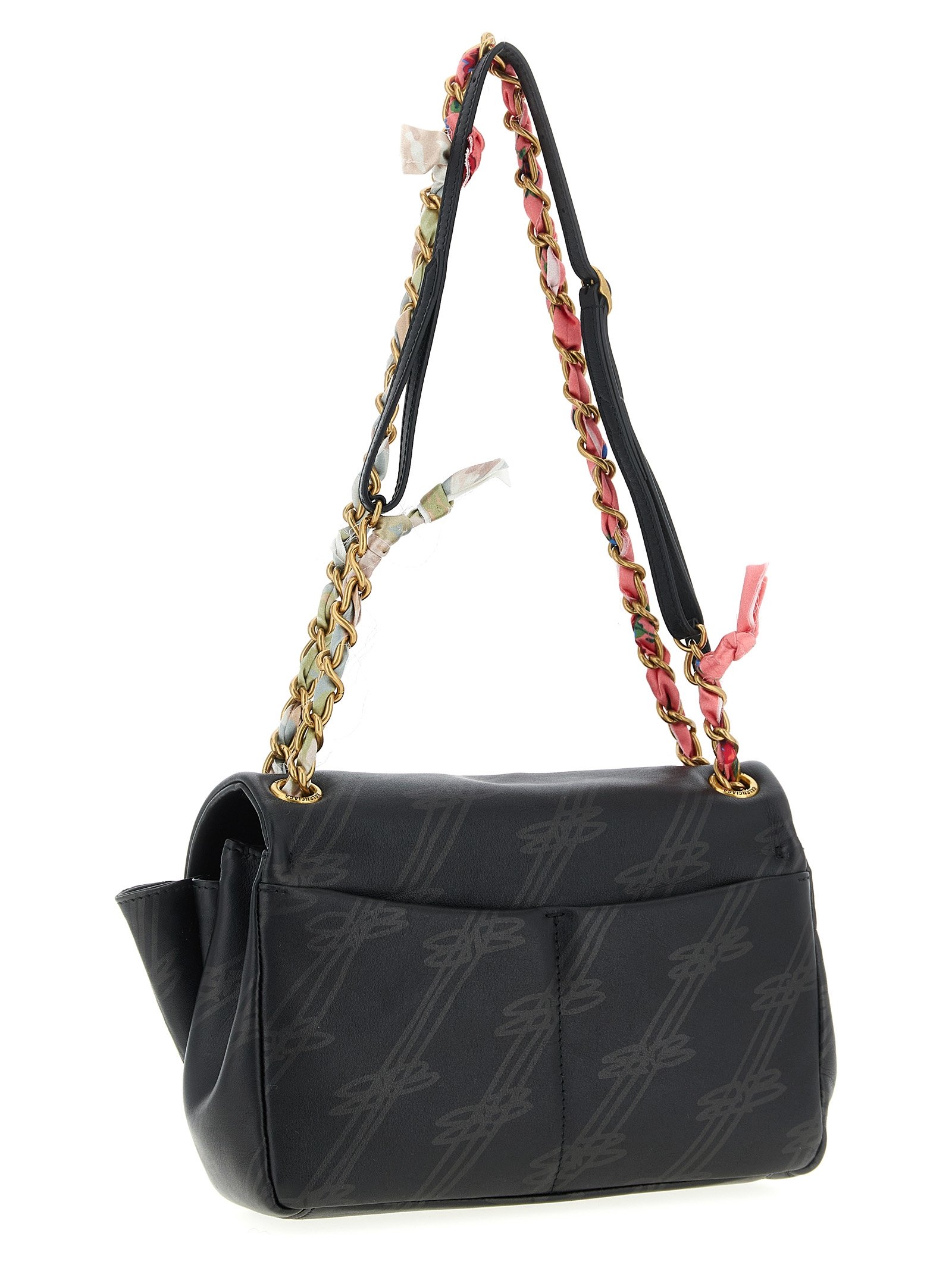 Black Leather Shoulder Bag - Image 2