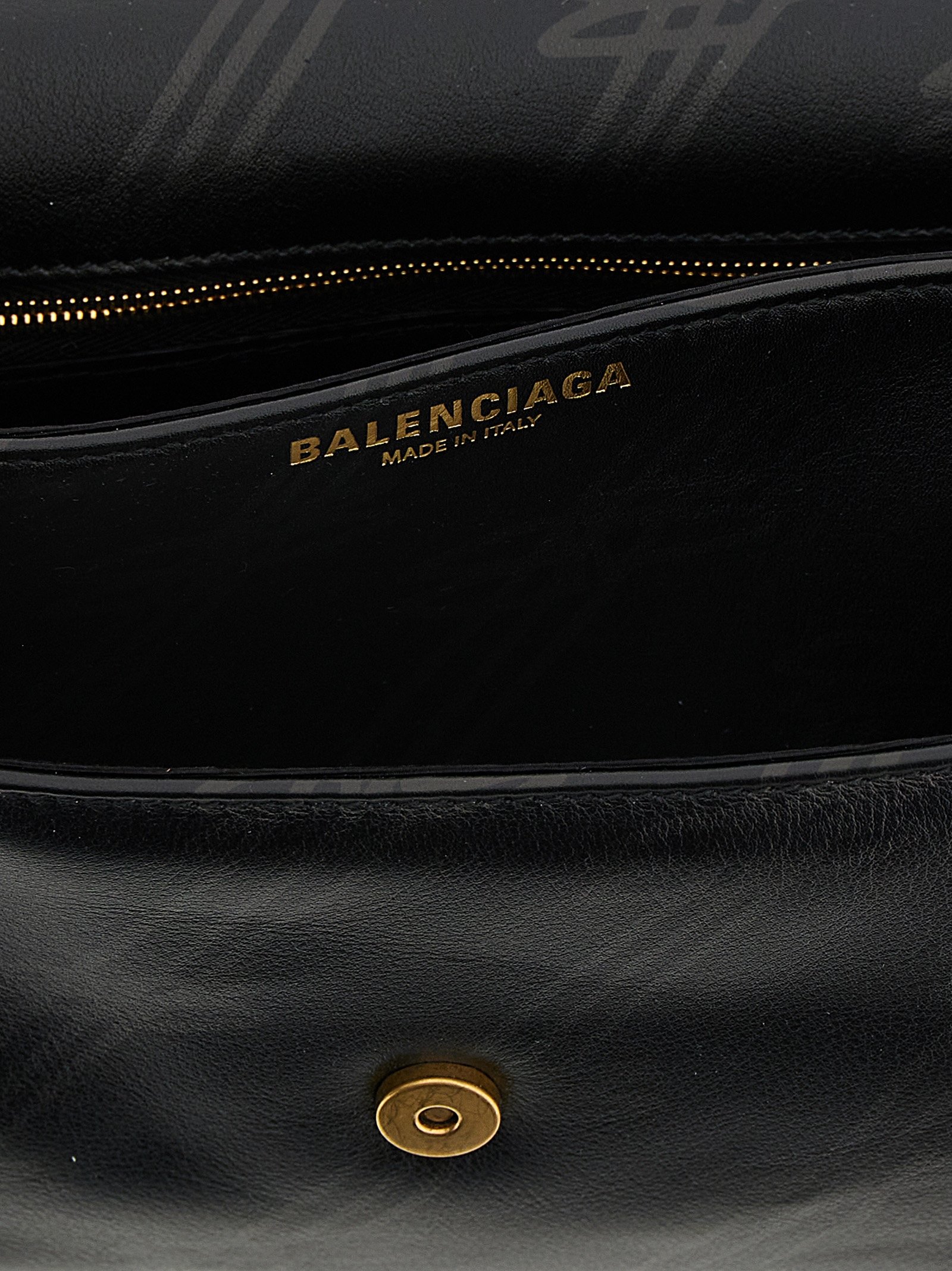 Black Leather Shoulder Bag - Image 4