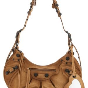 Brown Calfskin Shoulder Bag