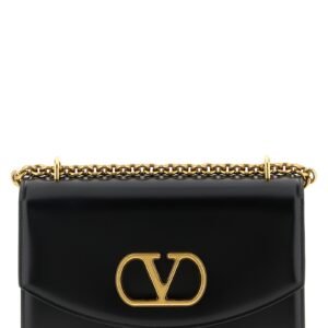 Black Calfskin Shoulder Bag