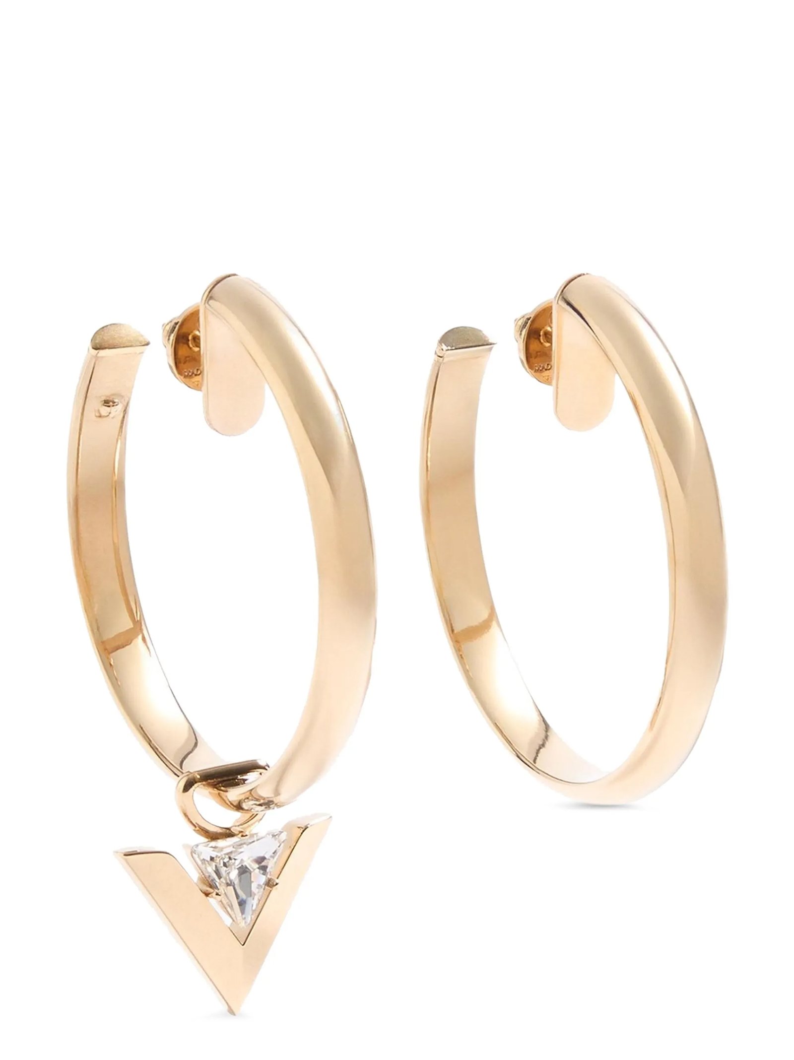 Gold Brass Earrings - Image 2