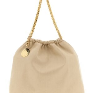 Beige Polyester Shoulder Bag