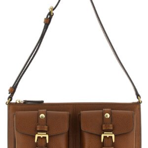 Brown Calfskin Shoulder Bag